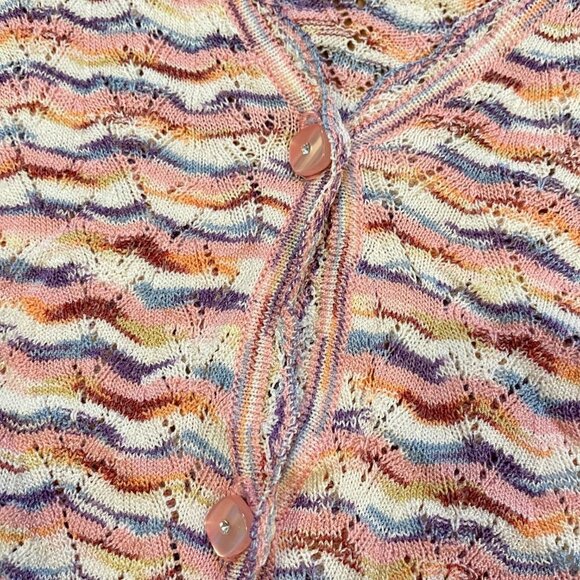 Vintage Camela Knit Pastel Cardigan Pink - Picture 10 of 15